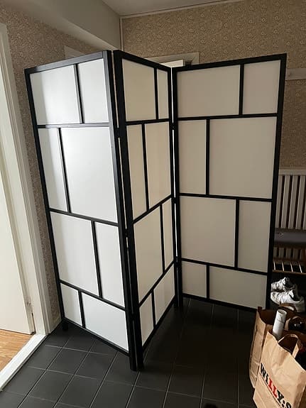 IKEA rumsavdelare skärmvägg vit/svart