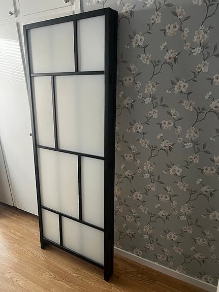IKEA rumsavdelare skärmvägg vit/svart