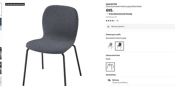 IKEA KARLPETTER Stol