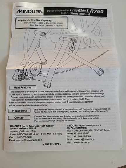 Minoura cykeltrainer svart
