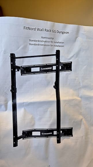 Fitwood väggmonterat power rack svart