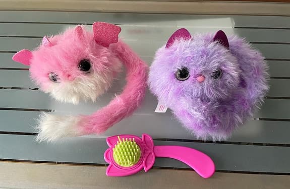 Pomsies gosedjur två stycken rosa och lila, interaktiva