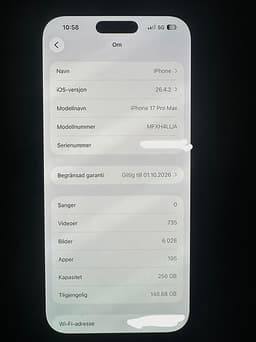 iPhone 17 Pro Max 256GB – Byte mot iPhone 16/15 Pro Max + 5500 kr mellanlägg