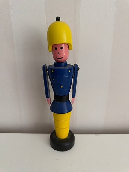 Träfigur soldat blå och gul Brio