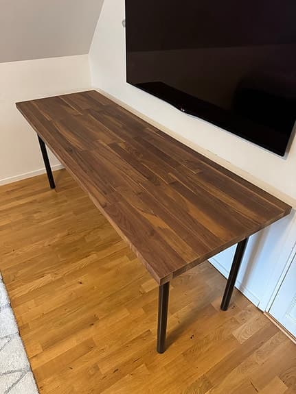 IKEA KARLBY bänkskiva/skrivbord i valnöt – nyskick 186 cm
