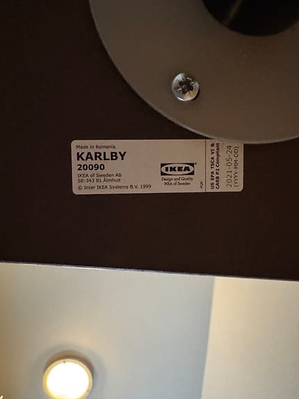 IKEA KARLBY bänkskiva/skrivbord i valnöt – nyskick 186 cm