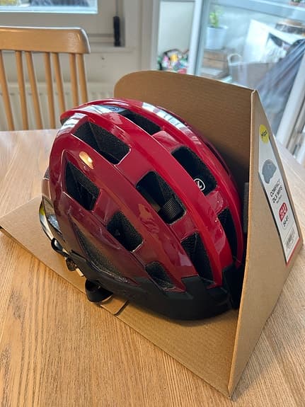 Lazer Compact DLX MIPS cykelhjälm röd stl 54–61