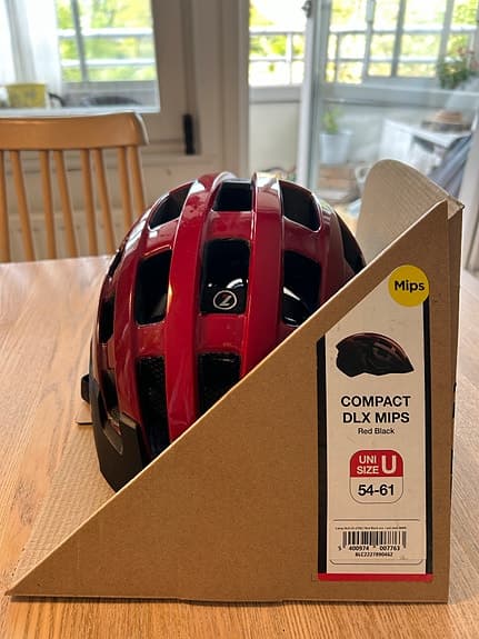 Lazer Compact DLX MIPS cykelhjälm röd stl 54–61