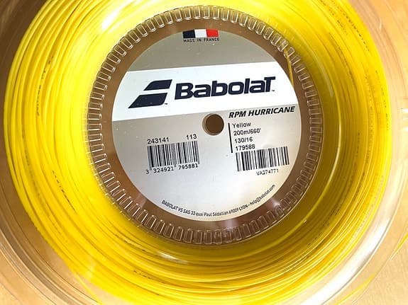 Babolat RPM Hurricane tennissträng gul 1.30