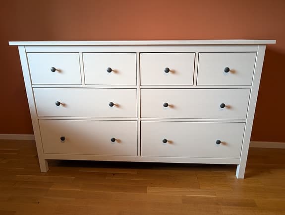 Byrå IKEA Hemnes 8 lådor vit i nyskick