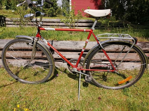 Röd stadscykel 26" herr