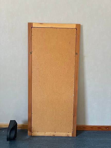 Fin spegel i teak ram
