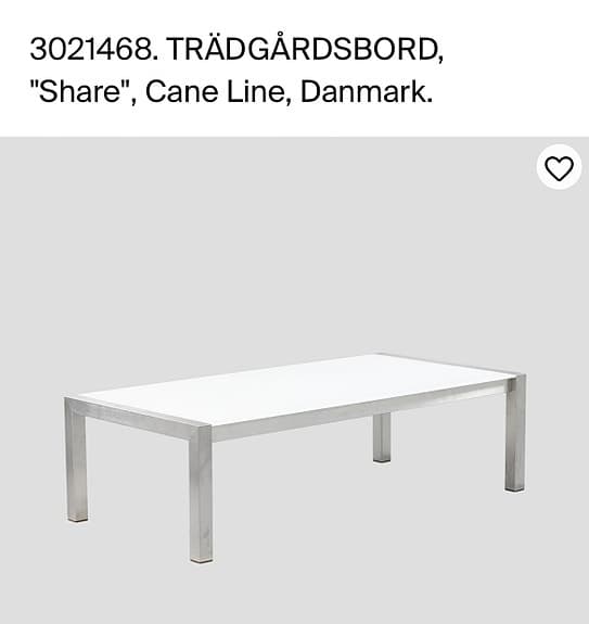 Cane Line Share trädgårdsbord vitt