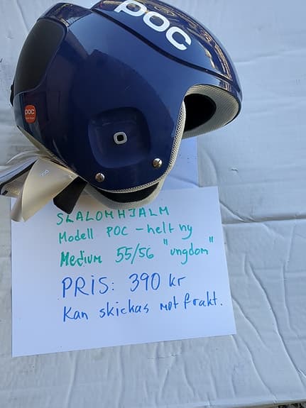 POC slalomhjälm Medium-Large 55–58 blå/vit