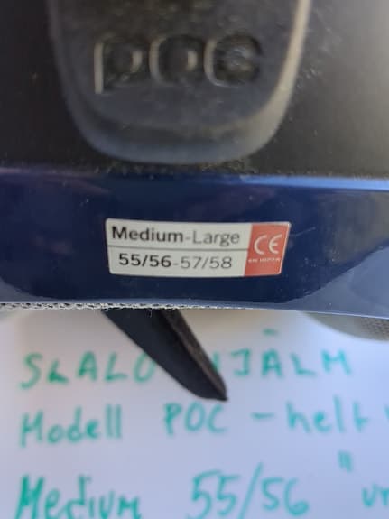 POC slalomhjälm Medium-Large 55–58 blå/vit