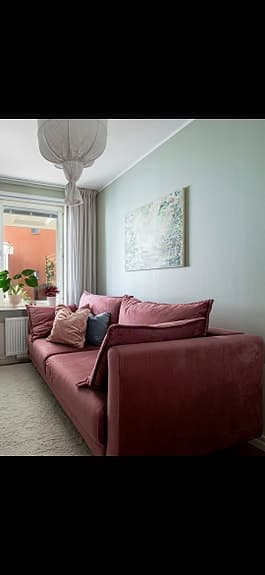 Bädsoffa sammet från bäddsofflagret i nyskick