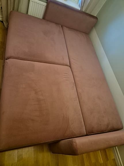 Bädsoffa sammet från bäddsofflagret i nyskick