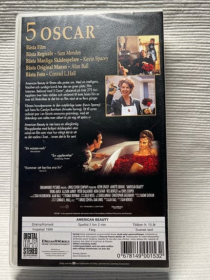 American Beauty VHS-film svensk text