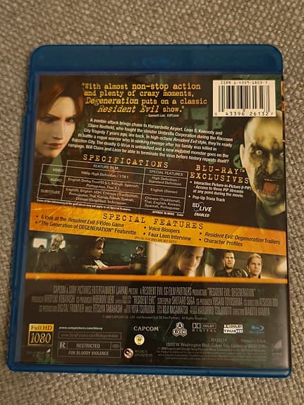 Resident Evil Degeneration blu-ray film