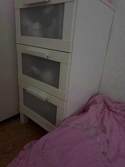 IKEA byrå med lådor design Aage Petersen vit
