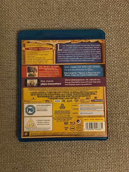 The Chronicles of Narnia - The Voyage of The Dawn Treader (blu-ray film)