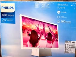 Vit 24” TV  - perfekt för husvagnen!
