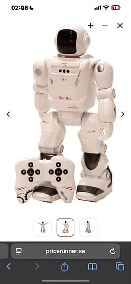 Orbit Bot robotleksak med fjärrkontroll vit