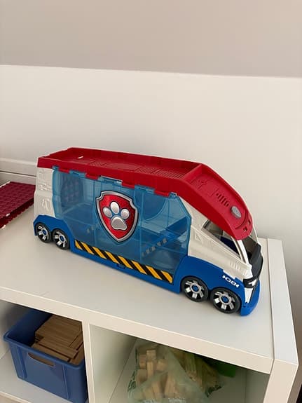 Paw Patrol leksaksbuss / lastbil med öppningsbar sida
