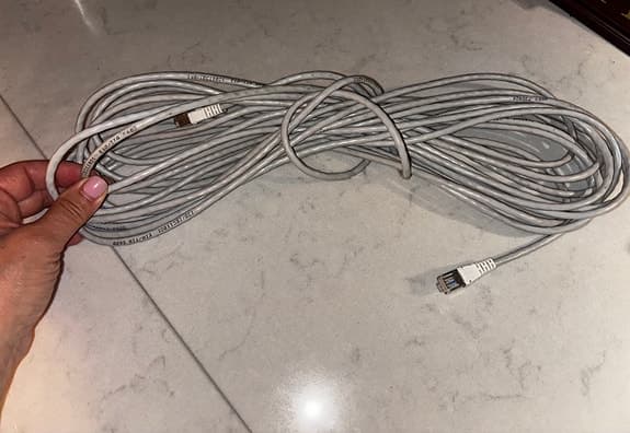 Nätverkskabel Ethernet RJ45 grå 10 meter