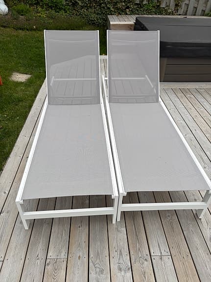 Copacabana solsäng vit/grå, helt nya