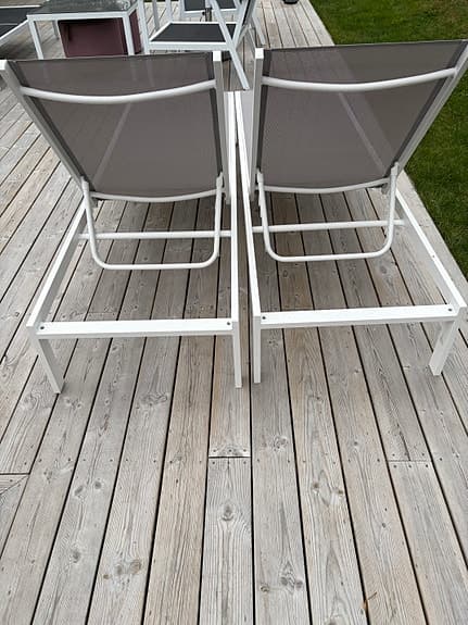 Copacabana solsäng vit/grå, helt nya