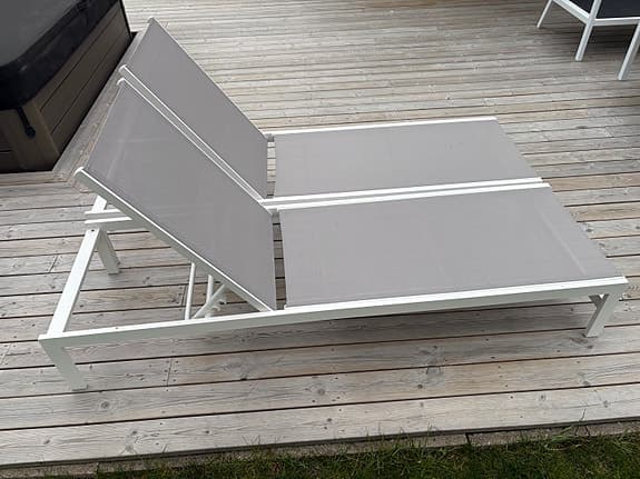 Copacabana solsäng vit/grå, helt nya
