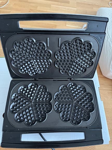 Clas Ohlson våffeljärn dubbel hjärtformat