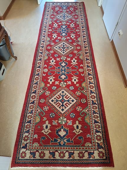 Gångmatta, Kazak, handknuten ull, 294*85 cm