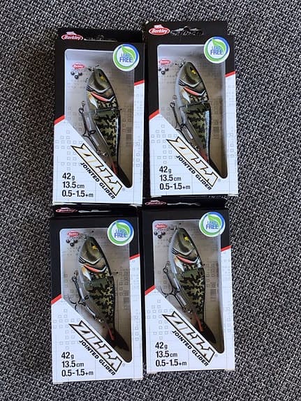 4x Berkley Zilla Jointed Glider 13,5 cm – Grym gäddwobbler!