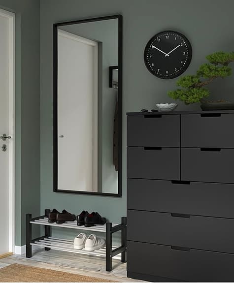 IKEA spegel Nissedal med svart ram 65x150
