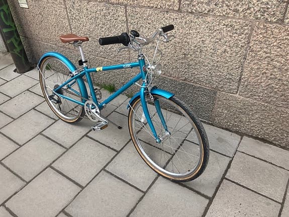 6 Växlad Ljusblå Barncykel Med Lampor