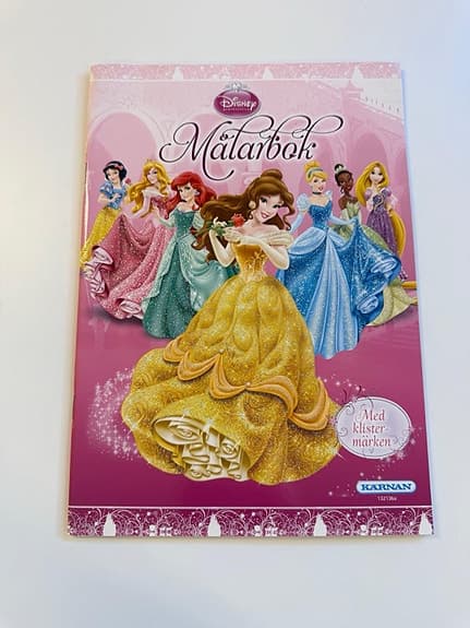 Disney prinsessor målarbok med klistermärken