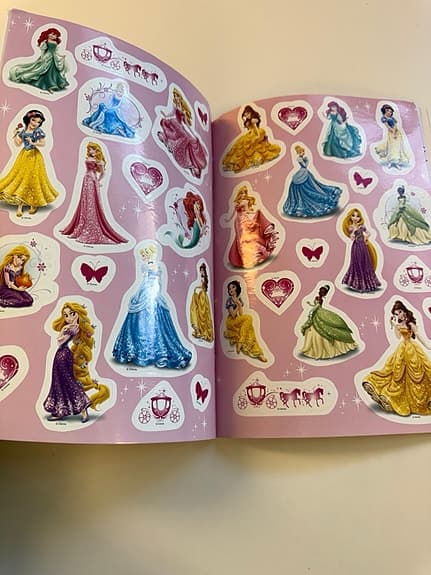 Disney prinsessor målarbok med klistermärken