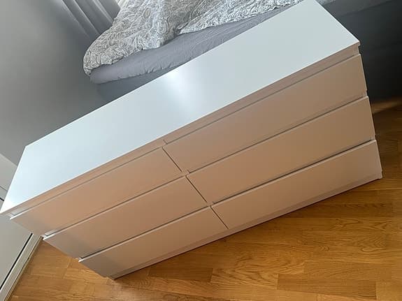 IKEA ~ BYRÅ ~ KULLEN ~VIT ~ 6 LÅDOR