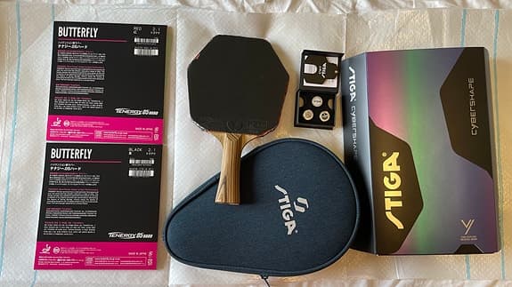 Stiga Pure bordtennisrack med Butterfly Tenergy 05 Hard-belag