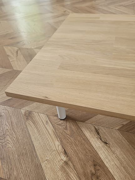 Massivt ,såpat ekbord japandi/minimalism