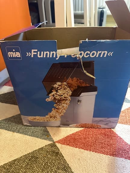 Mia Funny Popcorn popcornmaskin vit