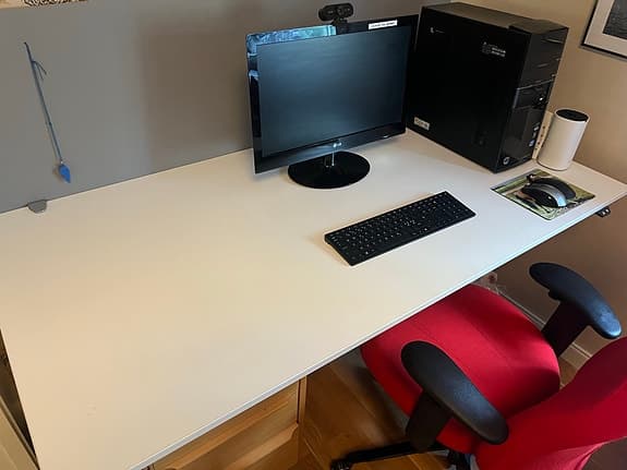 Lanab Design höj-sänkbart skrivbord vitt