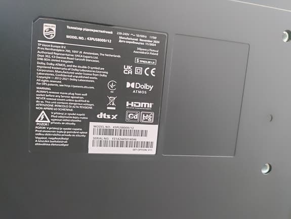 Philips 43” Smart TV 4K 43PUS8009/12, 2024