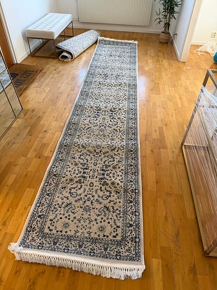 Rugvista Florentina gångmatta 80x400 cm creme/blå