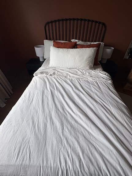 Ellos sänggavel metall svart. 120cm.