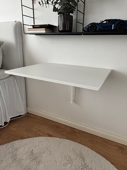 IKEA väggmonterat fällbart bord vitt