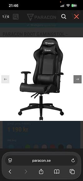 gamingstol och gamingbord svart/röd