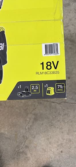 Ryobi One+ RLM18C33B25 batterigräsklippare 18V